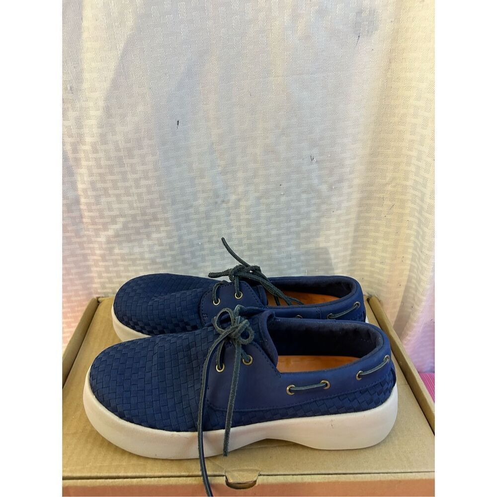 Soft science blue laces boat loafers shoes 9